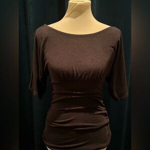 Body Central Dark Gray Short Sleeve Sweater Top